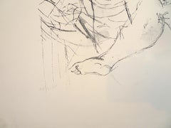 Female Nude with Portraits  - Original Lithograph by Raymond Veysset