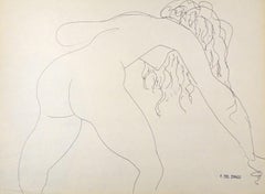 Nude - Original Pen Drawing by Francesco del Drago