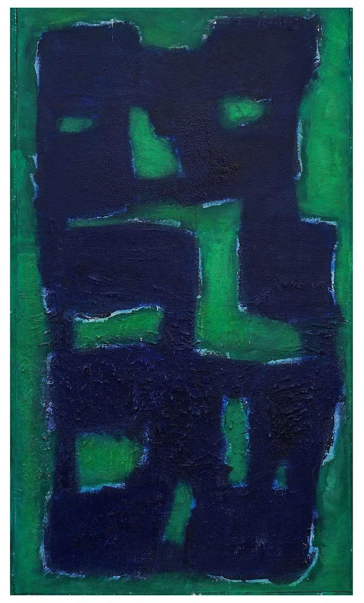 Abstract Expressionism is an original artwork realized by Giorgio Lo Fermo in 2005. Oil on canvas. Frame included. Perfect conditions.

The artwork shows an interesting abstract geometrical composition. The main colors are deep blue and emerald