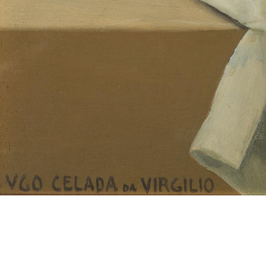 Original oil on masonite by Ugo Celada da Virgilio, a leading exponent of the italian 