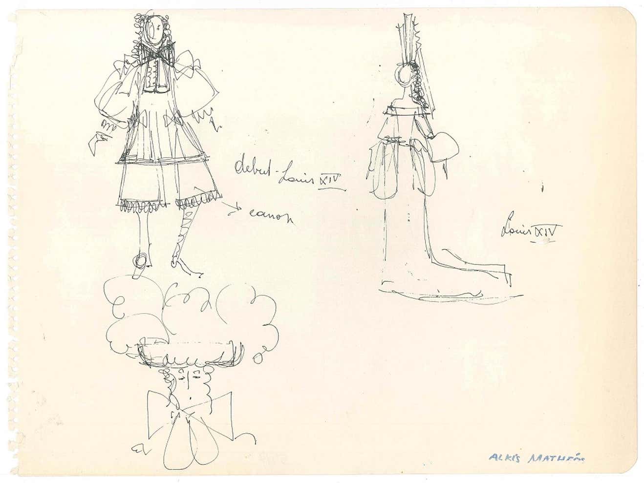 Alkis Matheos - Louis XIV - Original Ink on Paper by A. Matheos For ...