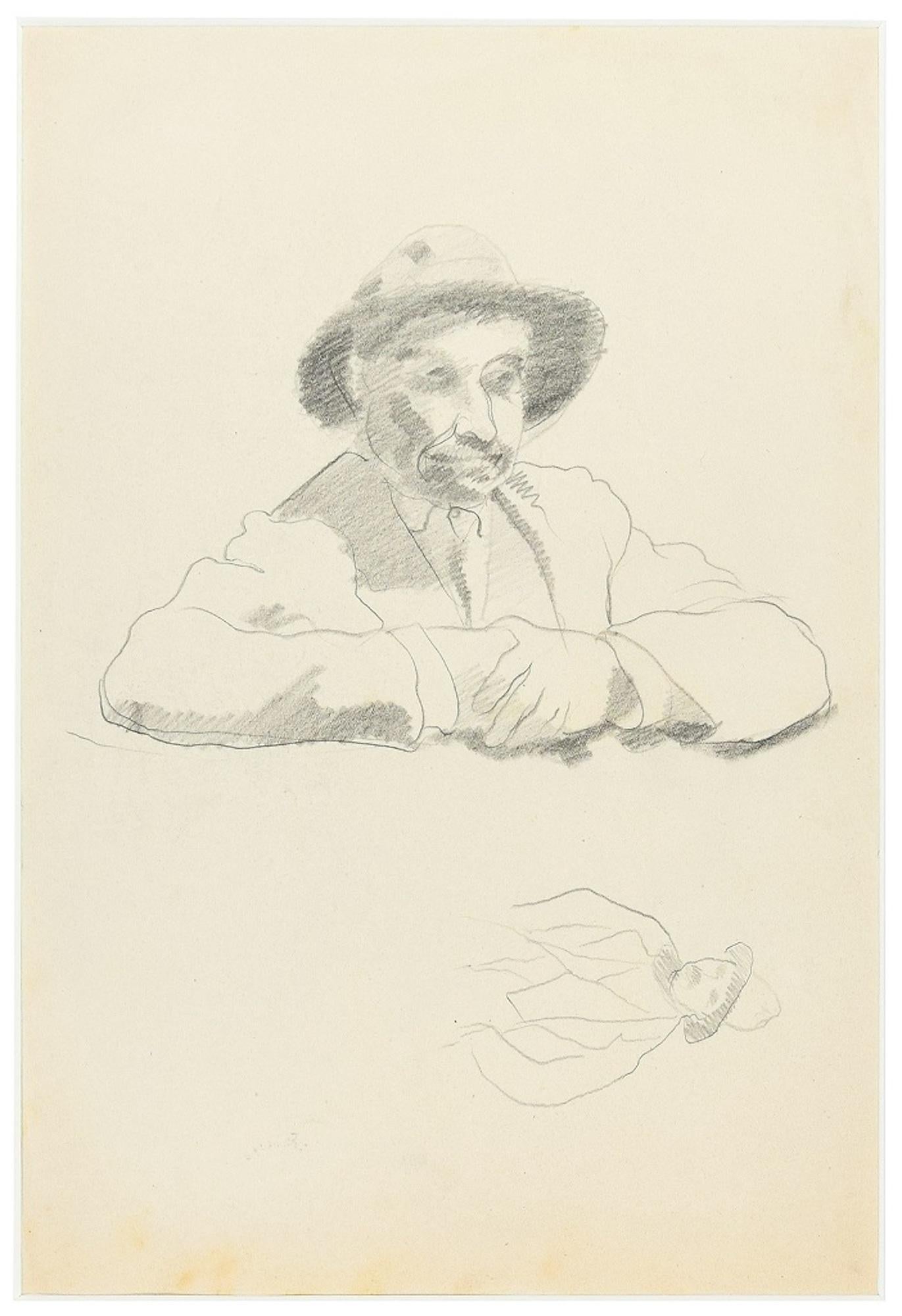 Ritratto d'uomo è un bellissimo disegno originale a matita su carta color crema realizzato dall'artista italiano Ildebrando Urbani (1901 - 1985).

Realizzato da una mano esperta, questo rapido schizzo rivela la sua bellezza nella freschezza del