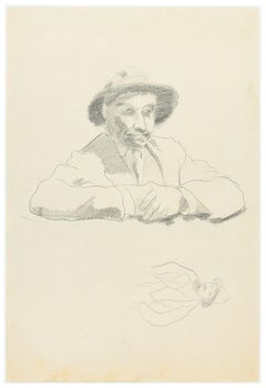 Portrait of a Man- Original Pencil Drawing by Ildebrando Urbani