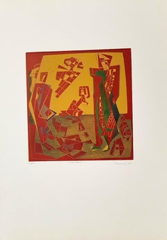 Characters - Original Etching by Adam Moussa - 1971