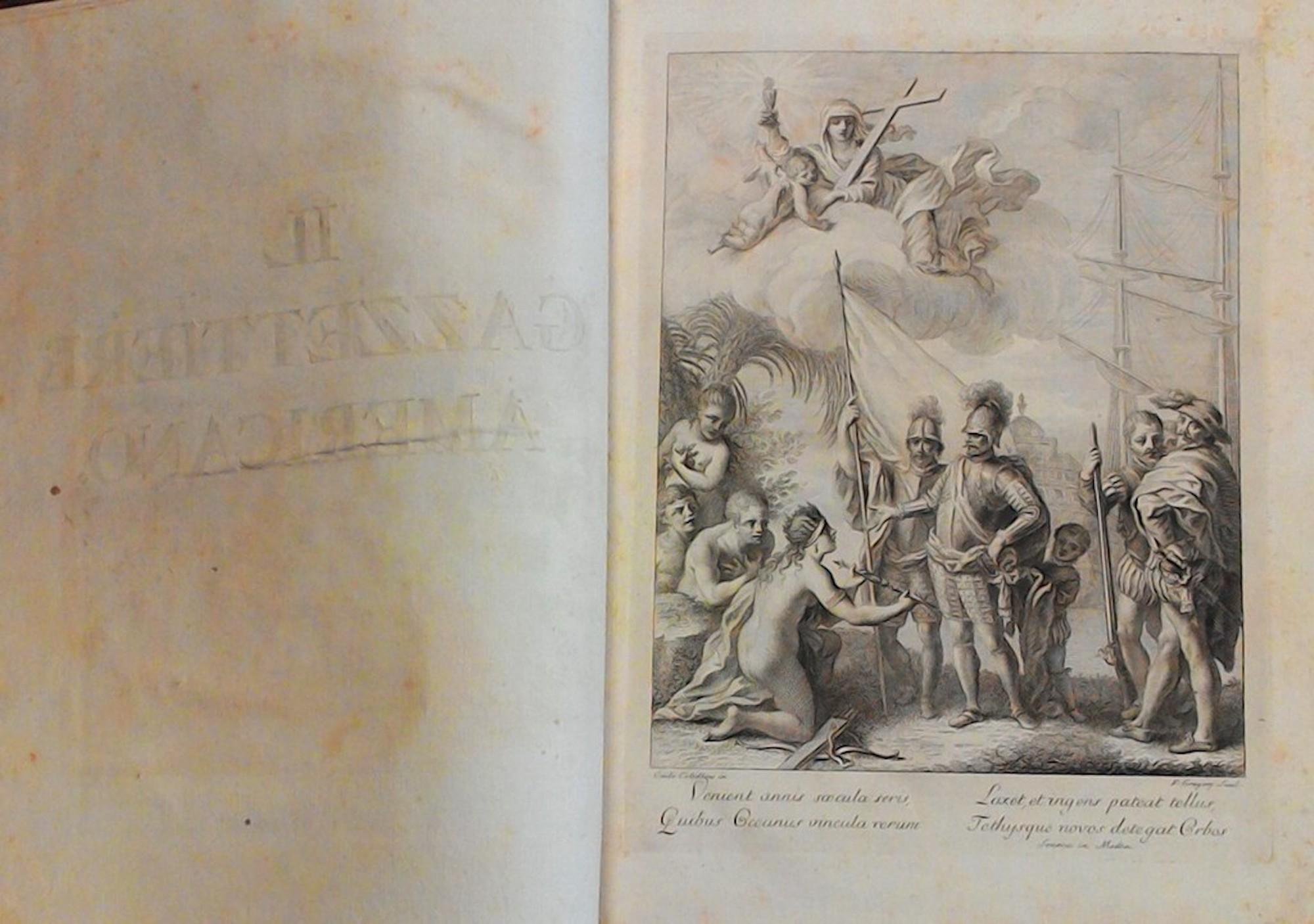 Il Gazzettiere Americano - Ancient Illustrated Book on the Americas - 1763 - Art by Veremondo Rossi