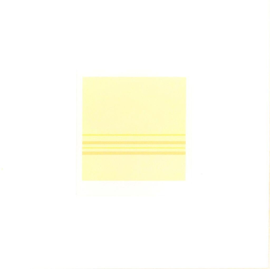 Image dimensions: 18 x 18 cm.

Yellow Stripes is an original colored serigraph on paper, realized by the Italian artist Antonio Calderara  (1903-1978) and published in 1978 by La Nuova Foglio, a publishing house of Macerata, Italy. 

Numbered in