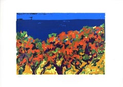Paesaggio -  Serigrafia di V. Monti - Anni '70