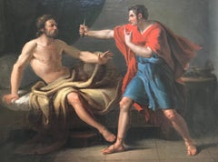 Muzio Scevola and Porsenna - Oil on Canvas by Gaspare Landi - Late 1700