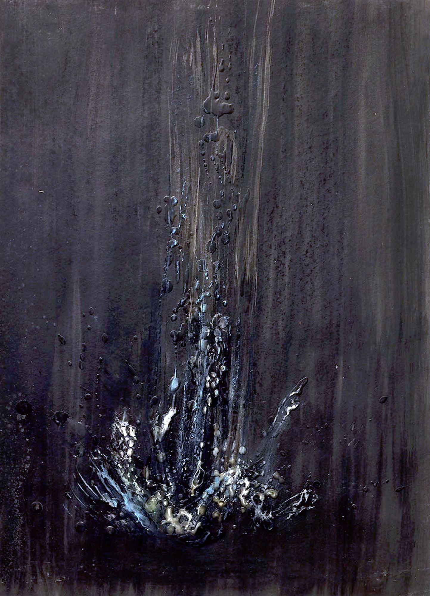 Black Waterfall ist ein Original-Kunstwerk von Claudio Palmieri aus dem Jahr 2009.

Wachspigmente auf Karton. Unterschrift, Titel, Datum und Technik auf der Rückseite.

Sehr guter Zustand. Originaltitel: Cascata nera

Das Gemälde stellt eine