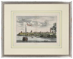 View Of Kinnungam - Hand Watercolored Etching by A. Leide