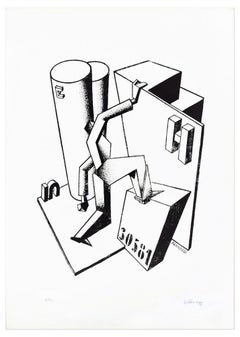 Retro The Climber - Original Lithograph by Ivo Pannaggi - 1975 ca.