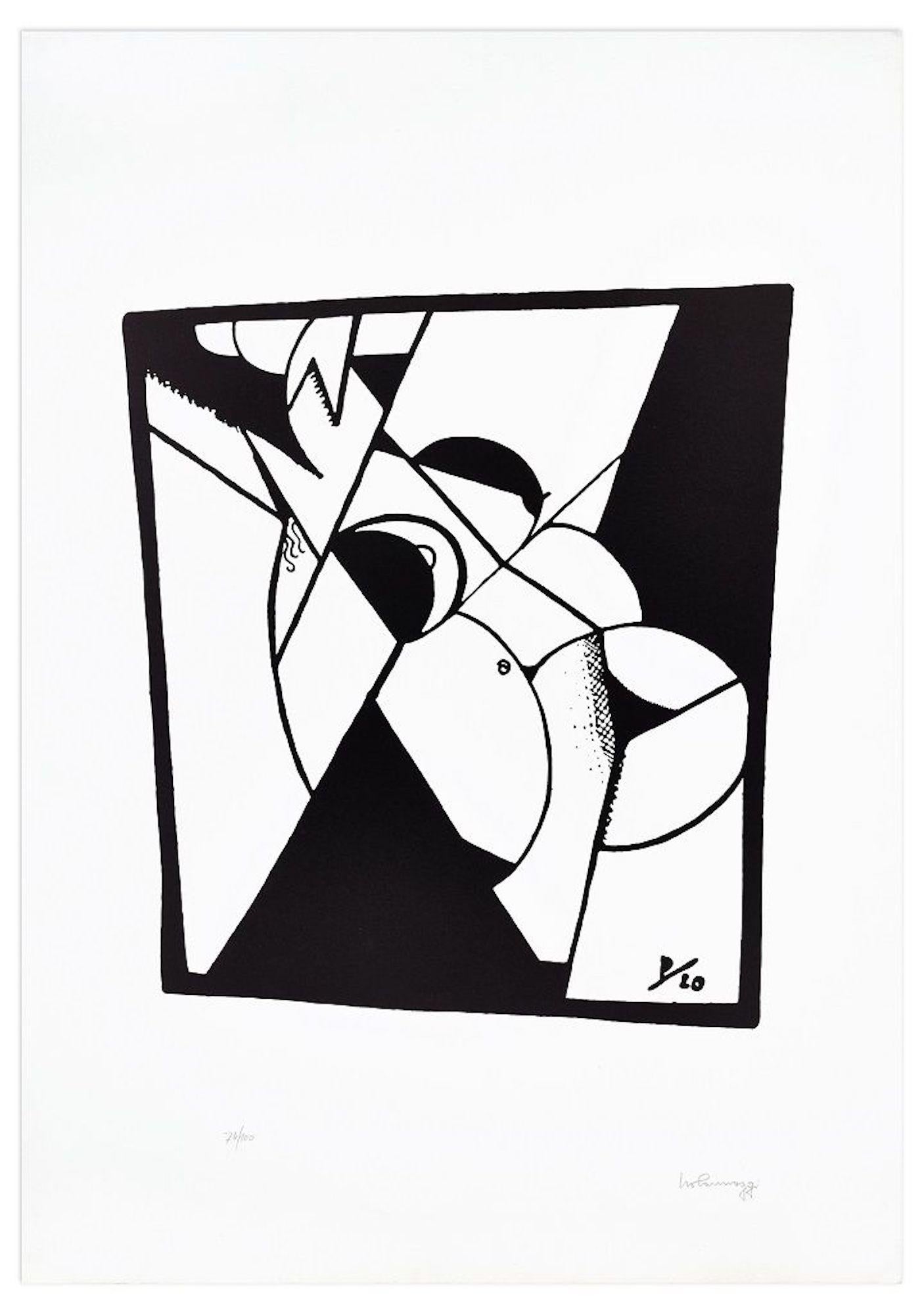 Female Nude - Original Lithograph by Ivo Pannaggi - 1975 ca.