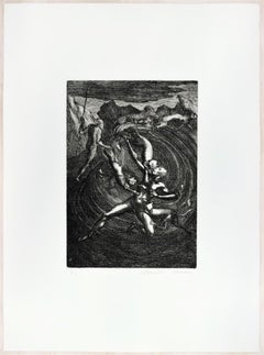 Untitled - From "Don Chisciotte" - Original Etching by M. Tommasi - 1970