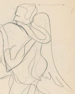 Winged Figure - Pencil Drawing by J. Bodley - 1940