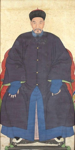 Ancestor - Original China Ink and Tempera on Paper - Late 19th Century