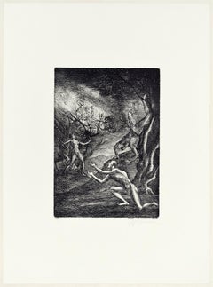 Untitled - From "Don Chisciotte" - Original Etching by M. Tommasi - 1970