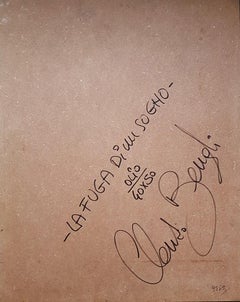 La Fuga di Un Sogno - Original Öl auf Holzplatte von C. Benghi - 2000er Jahre