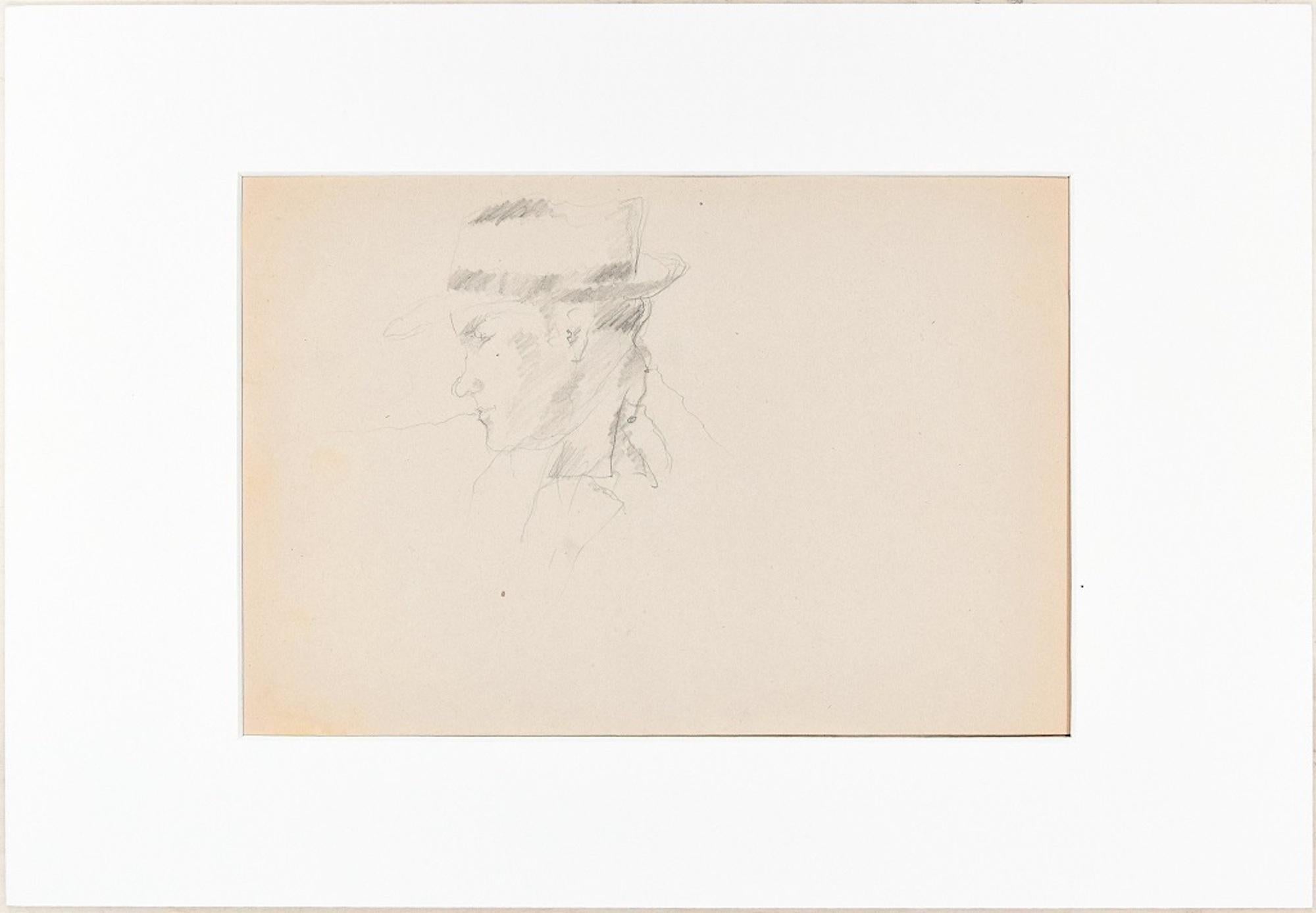 Ritratto di un uomo è un bellissimo disegno originale a matita su carta color crema realizzato dall'artista italiano Ildebrando Urbani (1901 - 1985).

Realizzato da una mano esperta, questo foglio bifacciale composto da un profilo maschile con