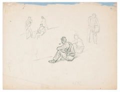 French Soldier- Original Drawing by an Unknown French Artist - Late 18th Century