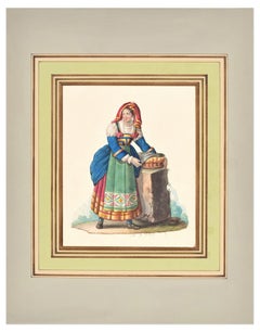 Il creatore  - Acquerello a inchiostro di M. De Vito - Inizio 1800