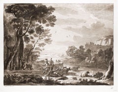 Liber Veritatis - Original B/W Etching after Claude Lorrain - 1815