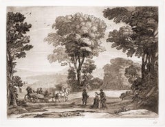 Liber Veritatis - Eau-forte originale B/W d'après Claude Lorrain - 1815