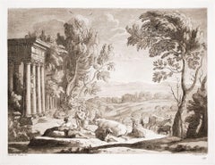 Antique Liber Veritatis - B/W Etching after Claude Lorrain - 1815