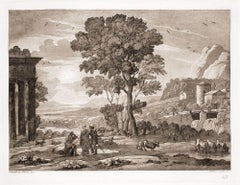 Liber Veritatis -  Gravure B/W d'après Claude Lorrain - 1815