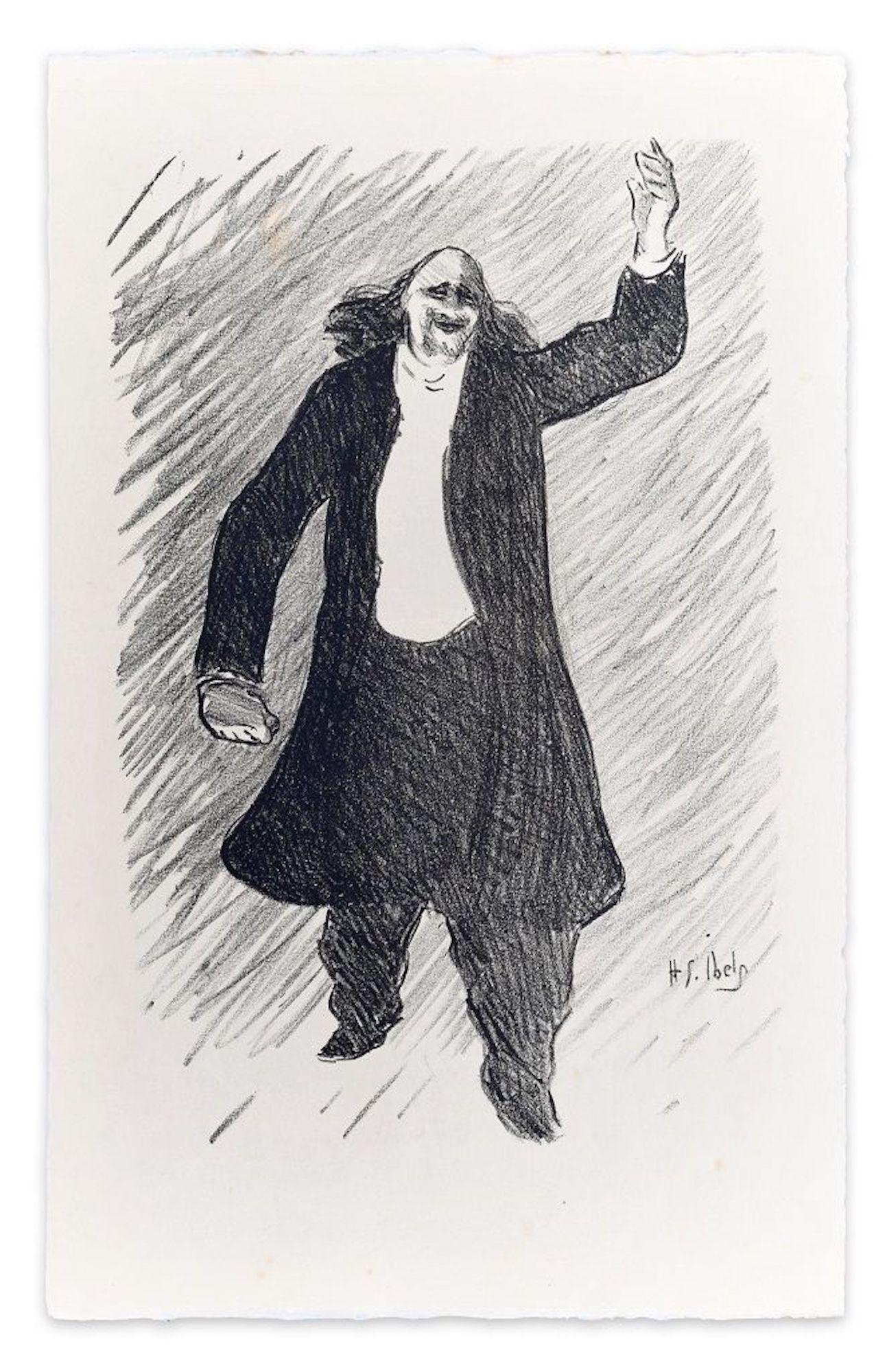 Figurative Print de Henri-Gabriel Ibels - Marcel Legay - Litografía original sobre papel Japón de H.-G. Ibels - 1893