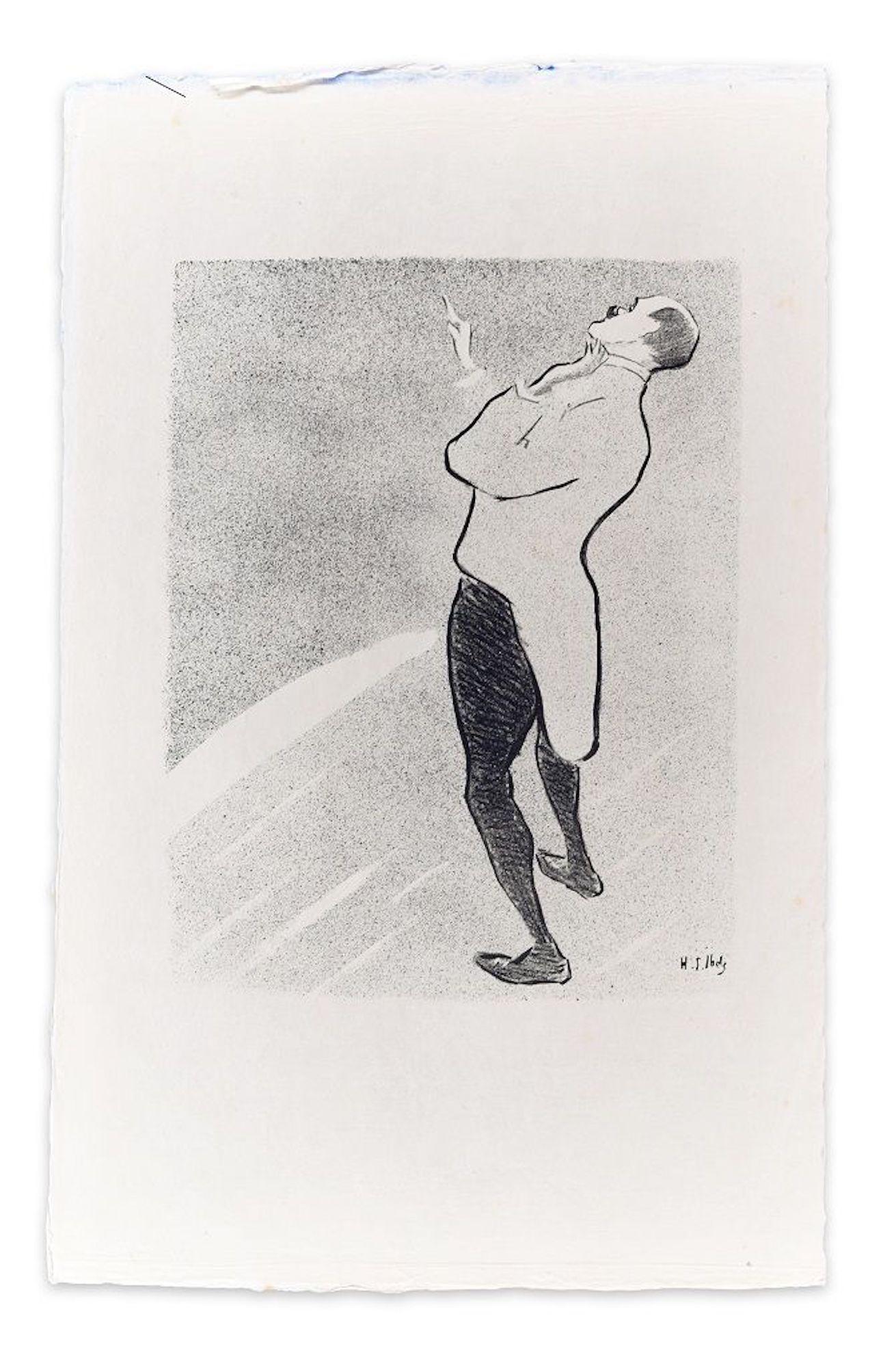 Kam-Hill - Litografía original sobre papel japonés de H.-G. Ibels - 1893 - Print de Henri-Gabriel Ibels