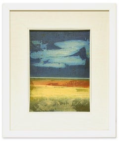 Blue Horizon - Original Mixed Media by Mario Sinisca - 1960s