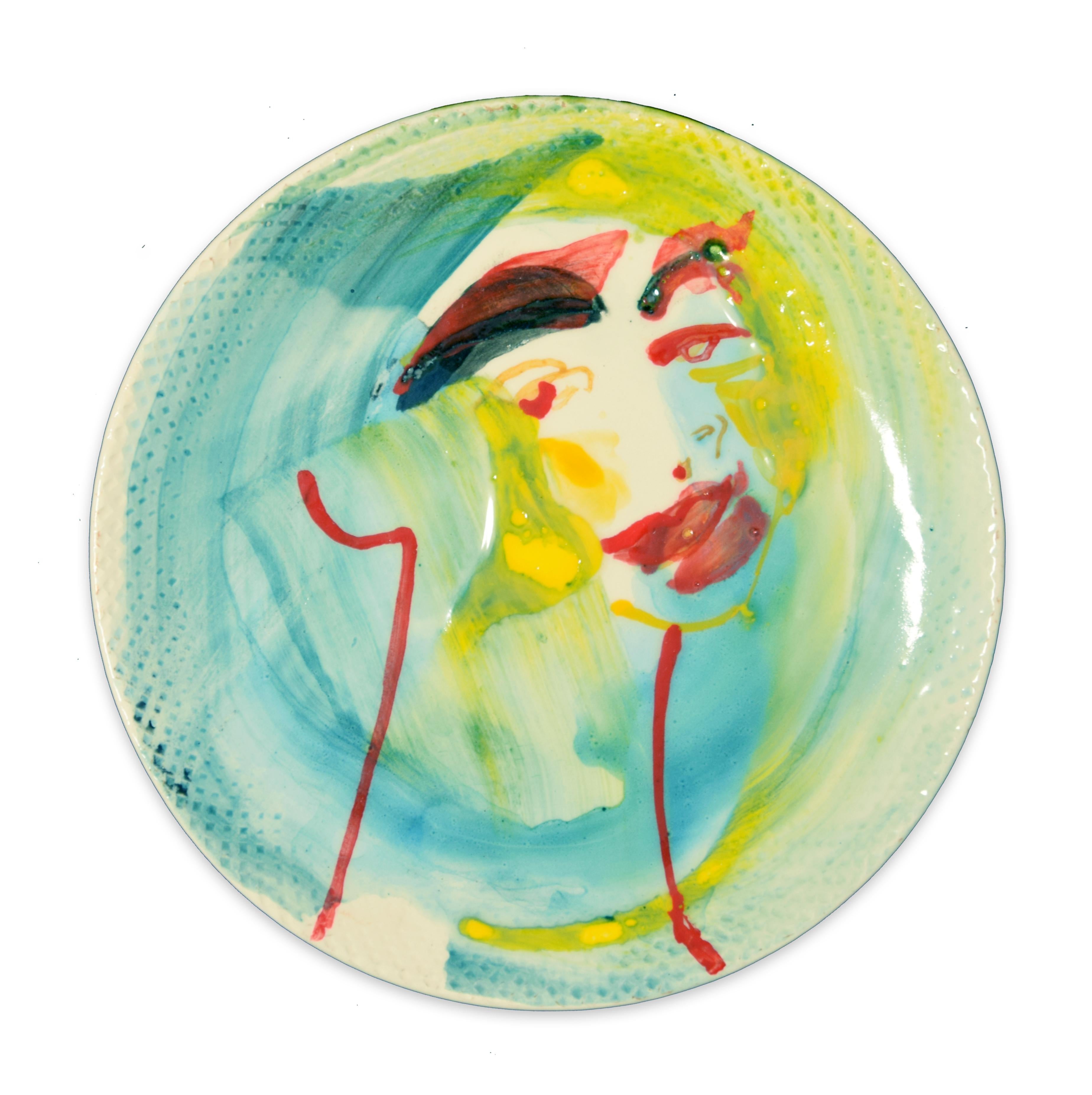 Look at You - Original  Hand-Made Flat Ceramic Dish by A. Kurakina - 2019