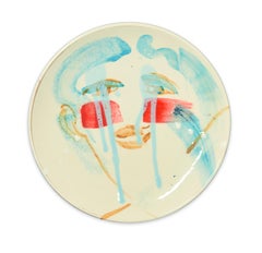 Tropfenohrringe – handgefertigte flache Keramikschale von A. Kurakina – 2019