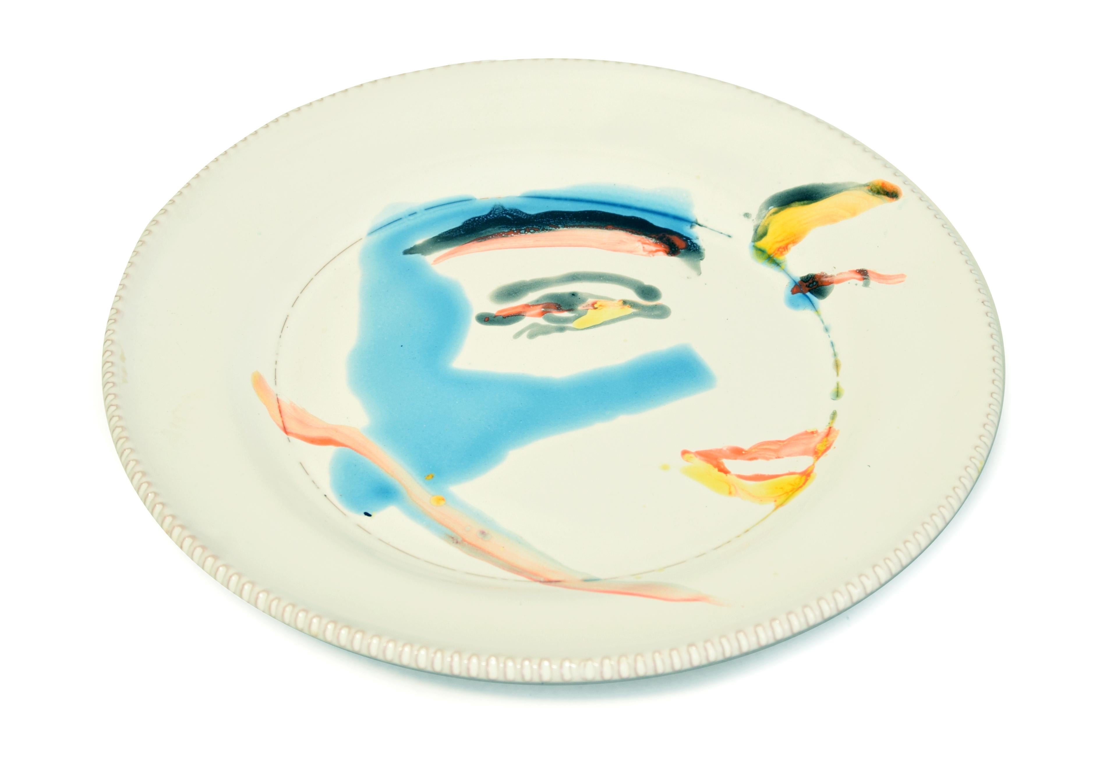 Eyes - Original  Hand-made Flat Ceramic Dish by A. Kurakina - 2019 - Art by Anastasia Kurakina