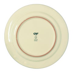 Macchia blu - Originale Piatto piano in ceramica fatto a mano da A. Kurakina - 2019