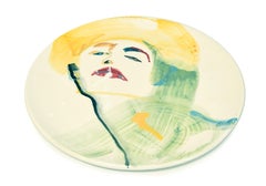 Woman - Hand-made Flat Ceramic Dish by A. Kurakina - 2019