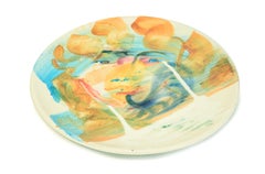 Golden Ringlets - Hand-made Flat Ceramic Dish by A. Kurakina - 2019