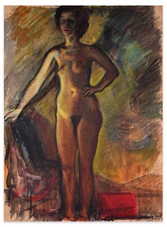 Antique Nudes - Tempera and Carboard on Paper - Early 20th Century