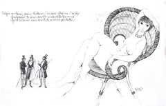 La Sommet de l'Homme au Sable - Original China-Tinte auf Papier von M. King