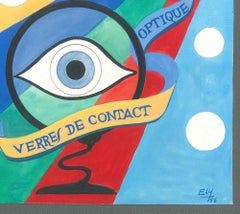 Optique - Original Tempera on Paper by Esy Beluzzi - 1956