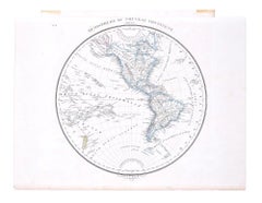 Hemisphäre des Neuen Kontinents – Antike Karte von J.G. Heck - 1834.