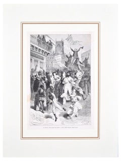 Le Carnaval - Original Holzschnittdruck nach Emile Bayard - 1880