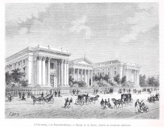 L'Université - View of New Orleans - Woodcut Print After A. Deroy - 1880
