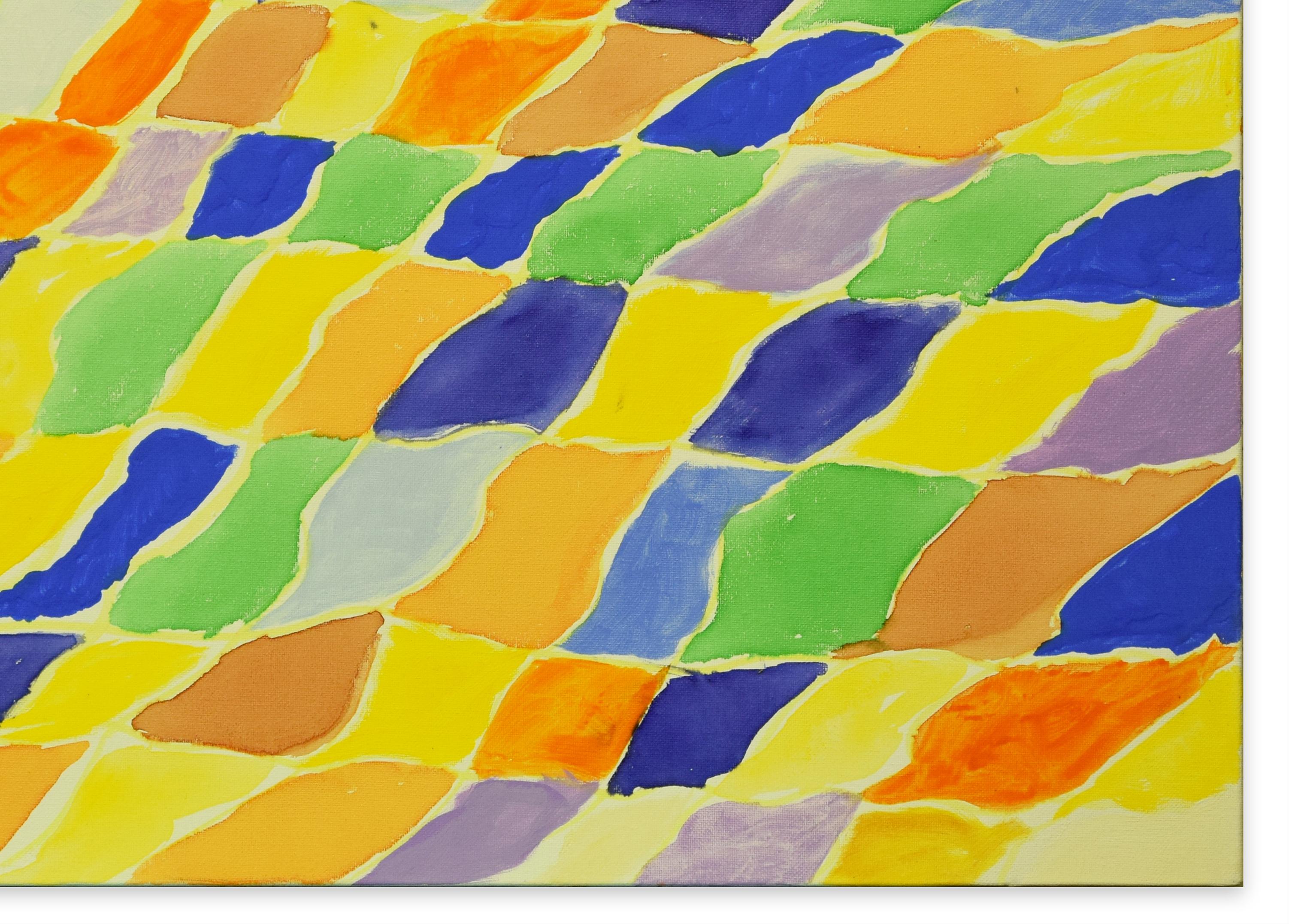 Reticulum is an original artwork realized by Giorgio Lo Fermo in 2019.

Original colored oil on canvas.

Hand-signed on the back.

Reticulum is a beautiful example of contemporary abstract art representing a very colorful lattice.

Giorgio Lo Fermo