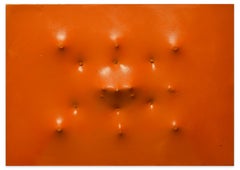 Extroversion sur orange - Émail sur toile de Giorgio Lo Fermo - 2016