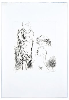 The Couple - Original Etching by by A. Ciarrocchi - 1970 ca.