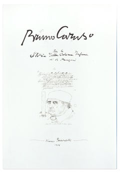 Vintage La peste, il Sospetto, la Colonna Infame - Original Lithograh by B. Caruso- 1985