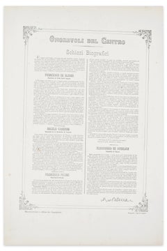 Vino Gran Sasso D'Italia - Original Lithograph by Antonio Manganaro - 1870s