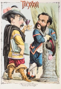 Due Parole a Quattr'occhi - Original Lithograph by Antonio Mangano - 1870s