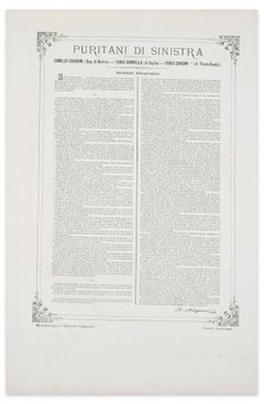 Legislative Assembly - Original Lithograph by A. Maganaro - 1870s